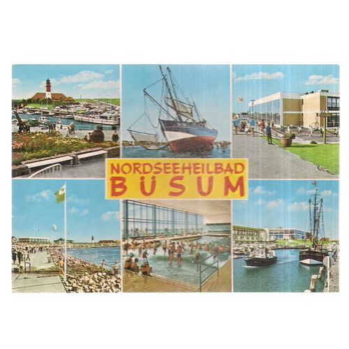 NORDSEEHEILBAD, BUSUM, GERMANY unused vintage postcard =