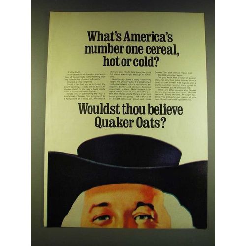 1966 Quaker Oats Ad - What's America's number one cereal, hot or cold?