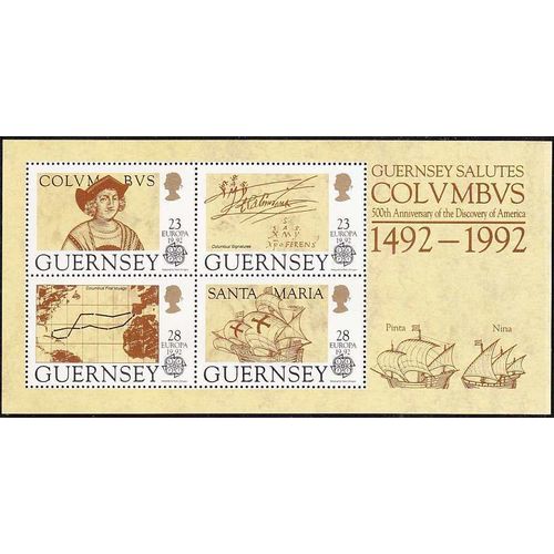 ENGLAND GREAT BRITAIN [Guernsey] MiNr 0549-52 Block 8 ( **/mnh ) Schiffe