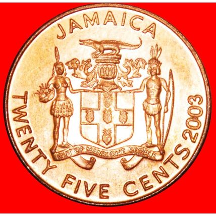 Ⰶ GARVEY (1887-1940): JAMAICA★25 CENTS 2003 MINT LUSTER! LOW START ★ NO RESERVE!