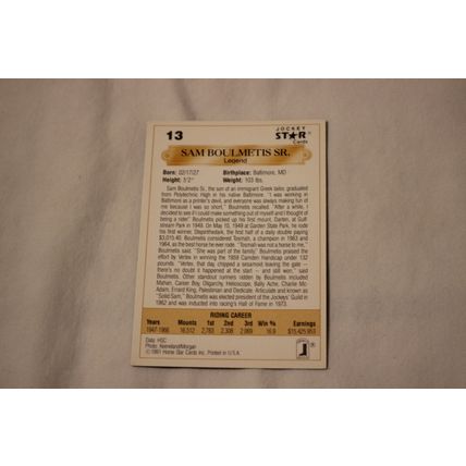 Sam Boulmetis Sr. 1991 Jockey Star NO. 12