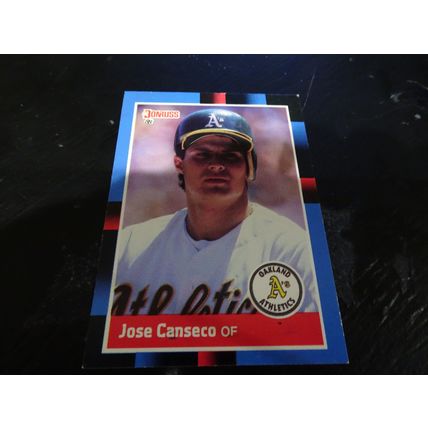 1988 Donruss Card # 302 Jose Canseco Excellent (5) Oakland Athletics