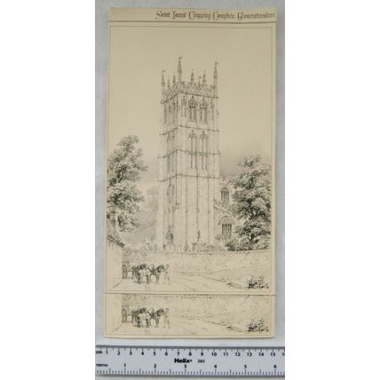 Vintage engraving: St. James', Chipping Campden, Gloucestershire