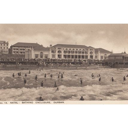 Natal Bathing Enclosure South Africa Vintage Postcard