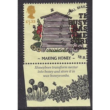 GB 2015 QE2 £1.33 Honey Bee Making Honey Ex Mini Sheet Fdc SG MS 3742 ( 515 )