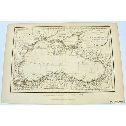 Map Black Sea "The Palus Maeotis and Pontus Euxinus" 1805 Turkey Ukraine Georgia