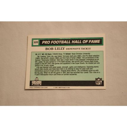 Bob Lilly 1990 Swell Pro Football Hall of Fame NO. 109