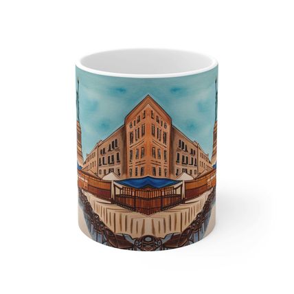 At the Cafe Statue of Liberty New York #13 Mug Ceramic Coffee Mug 11oz