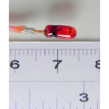 Ampoule - ambre 12 volts - 65 ma 3 mm type grain de blé - lot de 5 Ampoule