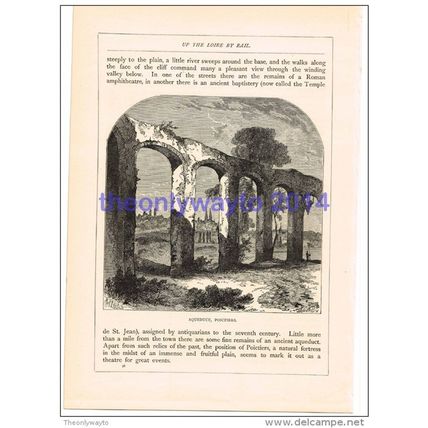 Aqueduct, Poitiers, France, Book Illustration (Print), 1880