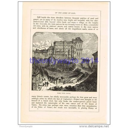 Blois, with Castle, France, Book Illustration (Print), 1880
