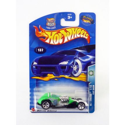 Hot Wheels Flat Racer #137 Alt Terrain 1/10 Green Die-Cast Car 2003