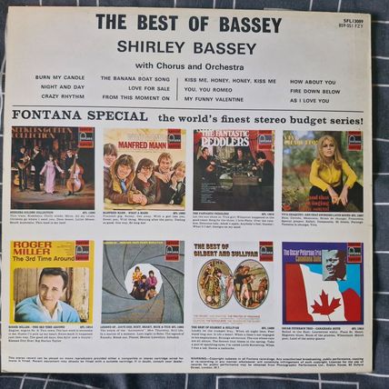 Shirley Bassey – The Best Of Bassey (859051FZY) 1970 (LP)