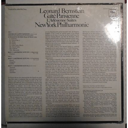 SEALED Leonard Bernstein ‎Promo LP : Gaîte Parisienne - L'Arlésienne Suites