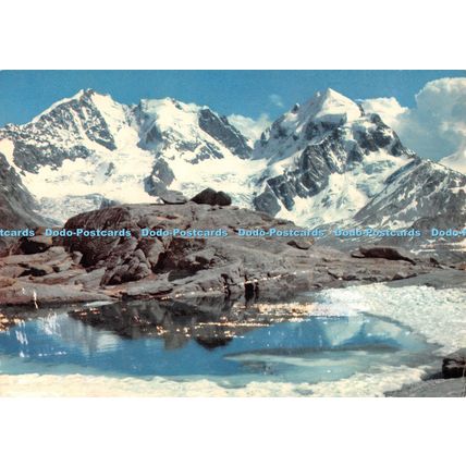 D097164 Die Berninagruppe von Fuorcla Surlej aus. B. Schocher. Pontresina. Buchl