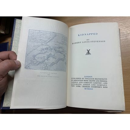 RARE* 1922 ROBERT LOUIS STEVENSON "KIDNAPPED" VOL 9 FICTION ANTIQUE BOOK (P6)