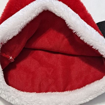 Mickey MOUSE SANTA HAT Ears Polka Dot Bow 21" Christmas Holiday Adult Cap