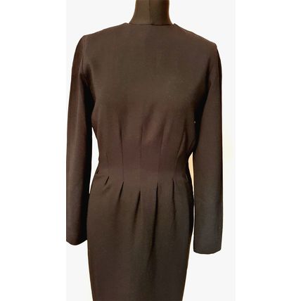 Bichon by Sarah Edwards Designer Black Vintage Dress Size 10 UK