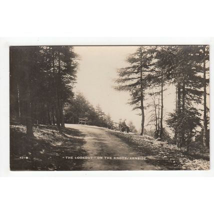 The Lookout on the Knott Arnside Postcard RP Cumbria