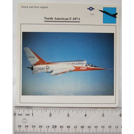 North American F.107A - USA - Attack & Close Support - Collectors Club Card