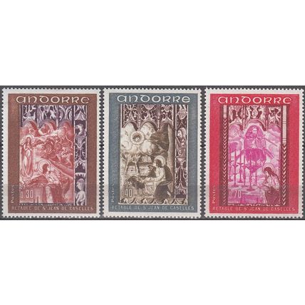 Andorre Français 1969 Michel 218 - 220 Neuf ** Cote (2008) 5.20 € Retable