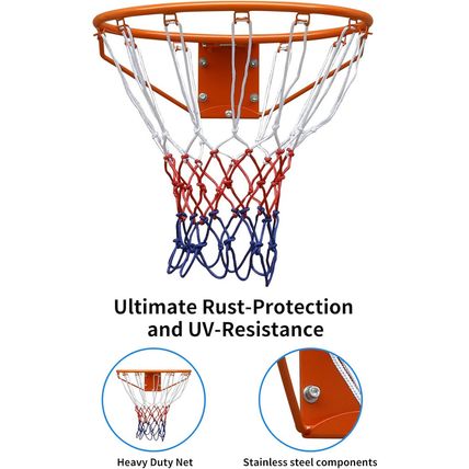 Basketball Folding Hoop, Indoor/Outdoor Hanging Basketball Net, All-Weather Net,