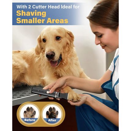 Oneisall Dog Grooming Kit for Heavy Thick Hair&Coats/Low Noise Rechargeable Cord
