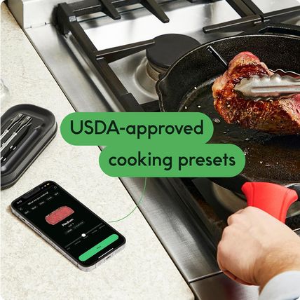 CHEF Iq Sense Smart Wireless Meat Thermometer with 3 Ultra-Thin Probes, Unlimite