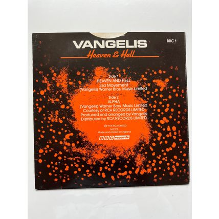 VANGELIS - HEAVEN & HELL (UK 7" VINYL, 1975)