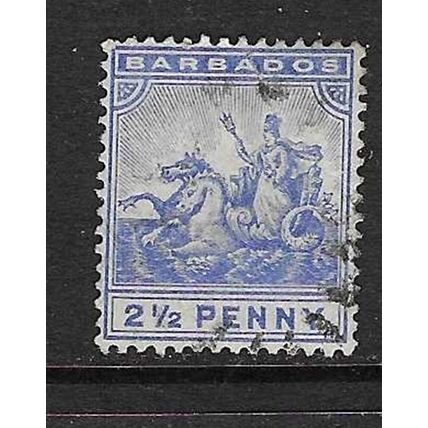 BARBADOS 1892-1903 WMK CROWN CA 2½d USED SG109