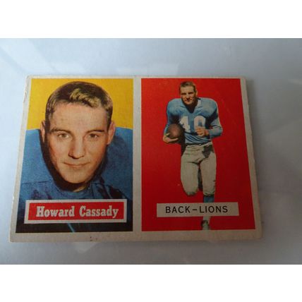 1957 Topps Football Card # 080 Howard Cassady Good (2) Detroit Lions