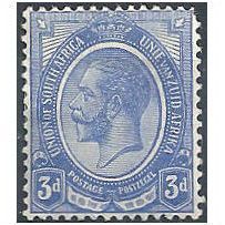 South Africa 1922 SG9 3d Ultramarine Mounted.Mint.