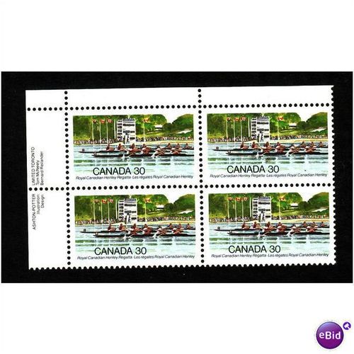 CANADA 1982 CANADIAN REGATTA SG 1049 PLATE BLOCK 4 U/M MINT