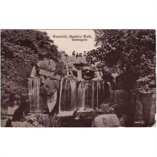 Sepia Postcard Waterfall Madeira Walk RAMSGATE Kent 1922 Valentine's Series