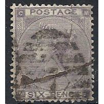 1862 SG83 6d Deep Lilac Good/Fine Used Check Letters "MC".