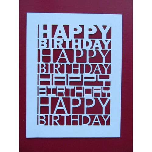 4 x Tattered Lace Die Cuts Happy Birthday Plaque