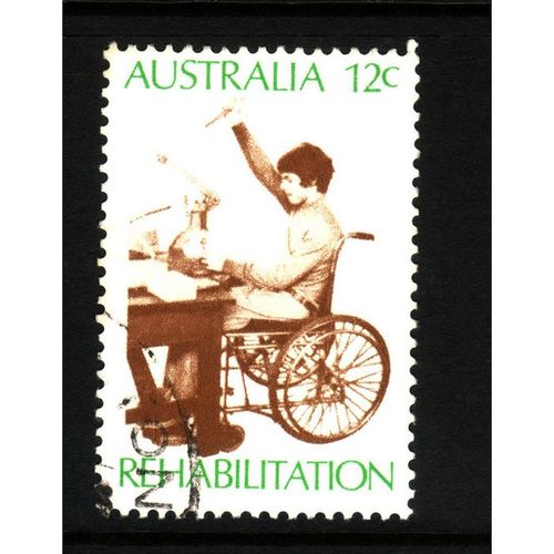 AUSTRALIA 1972 REHABILITATION SG514 12c WORKER IN WHEEL CHAIR FINE USED#2