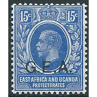 German Eaast Africa 1917 SG51 15c Bright Blue Mounted Mint .. ..