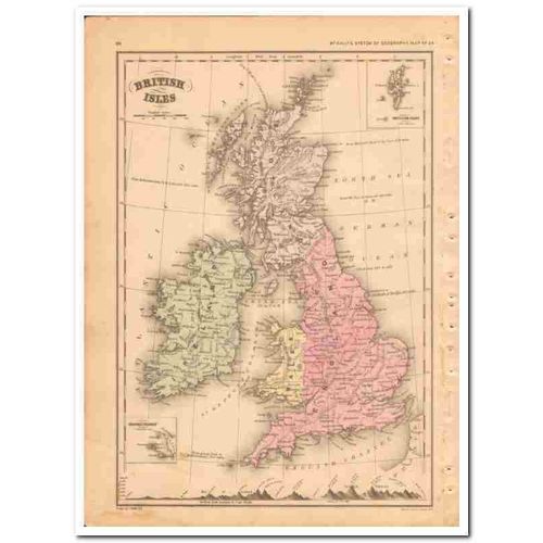 british isles 1882 england wales ireland scotland antique vintage map