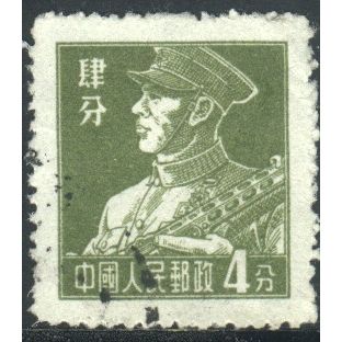 China (Republic) 1955 - SG1649 - 4f green - Soldier - used