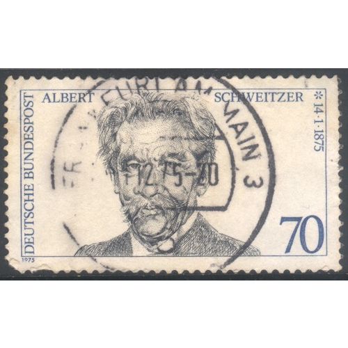 Germany 1975 - SG1724 - 70pf black & blue - Albert Schweitzer - used