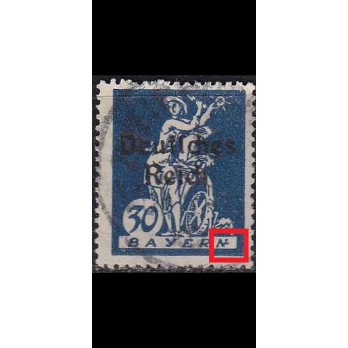 GERMANY REICH [1920] MiNr 0123 PF I ( O/used ) [03] Plattenfehler