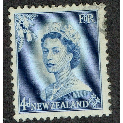 New Zealand 1953 Definitive Issue 4d Blue SG728 FU