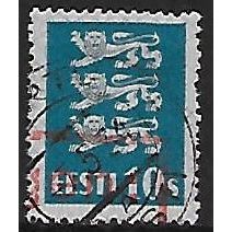 Mi 79 a: 10 s. blue Definitive Stamp: National Arms