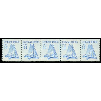 2134 14c Iceboat Very Fine MNH Dry Gum PNC 2/5 P0230