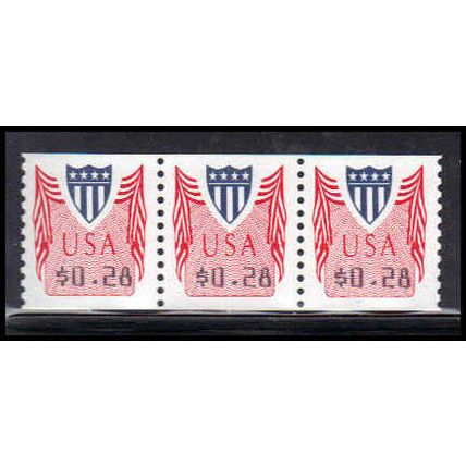 CVP32 28c Shield Very Fine MNH Strip of 3 PA5257