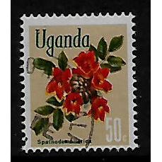 UGANDA 1969 FLOWES 50c SPATHODEA NICOTICA FINE USED#2