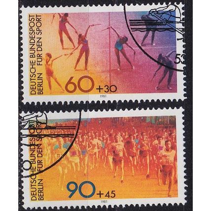 GERMANY BERLIN [1981] MiNr 0645-46 ( O/used ) Sport