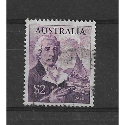 Australia.SG402 $2 Bass and whaleboat.Fine Used.Jan22