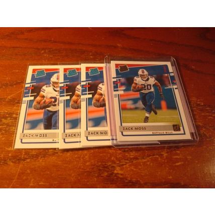2020, Panini, Donruss, Rated Rc, 4-Cards, w/Variations, ZACK MOSS, Bills